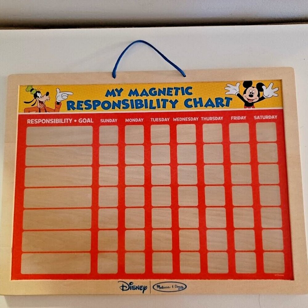 Melissa‎ & Doug Disney My Magnetic Responsibility Chart (Pre-owned) BOARD ONLY